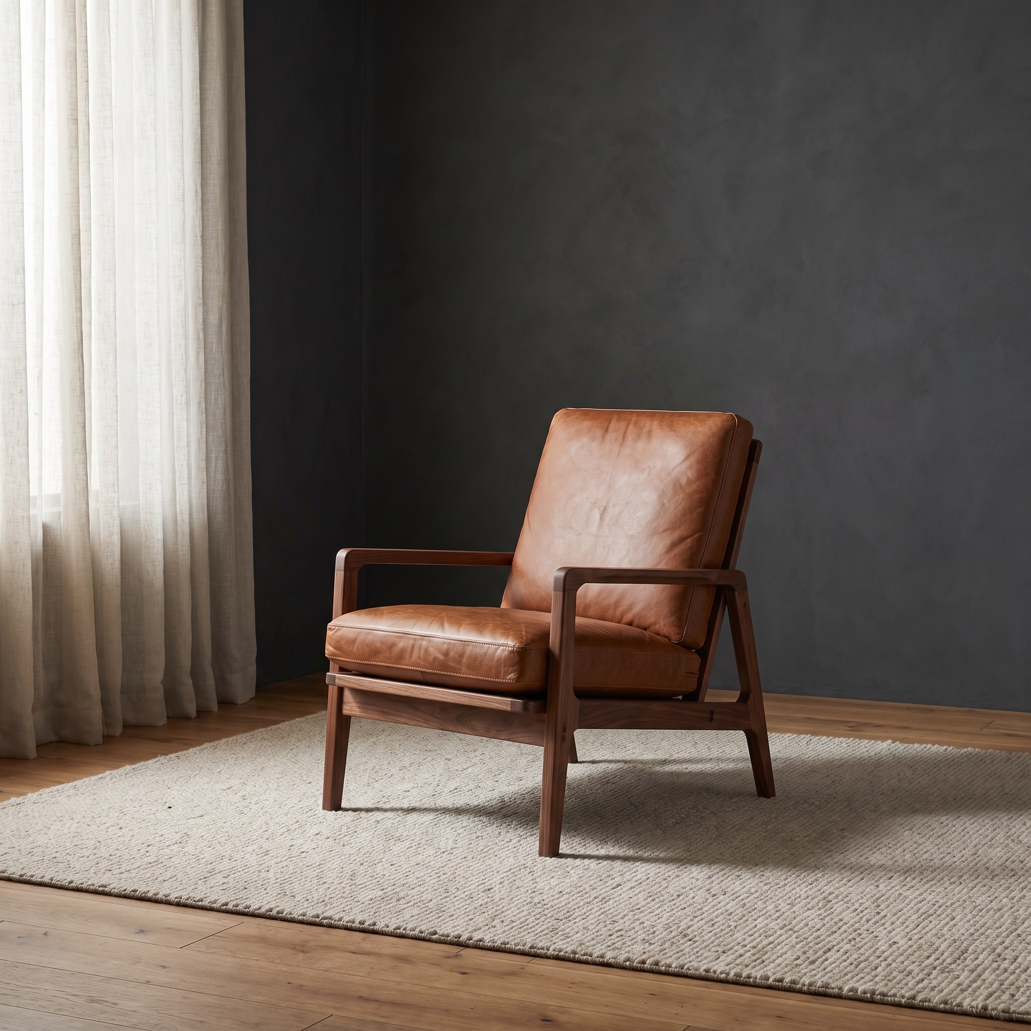 Aniline Recliner photographed in a room