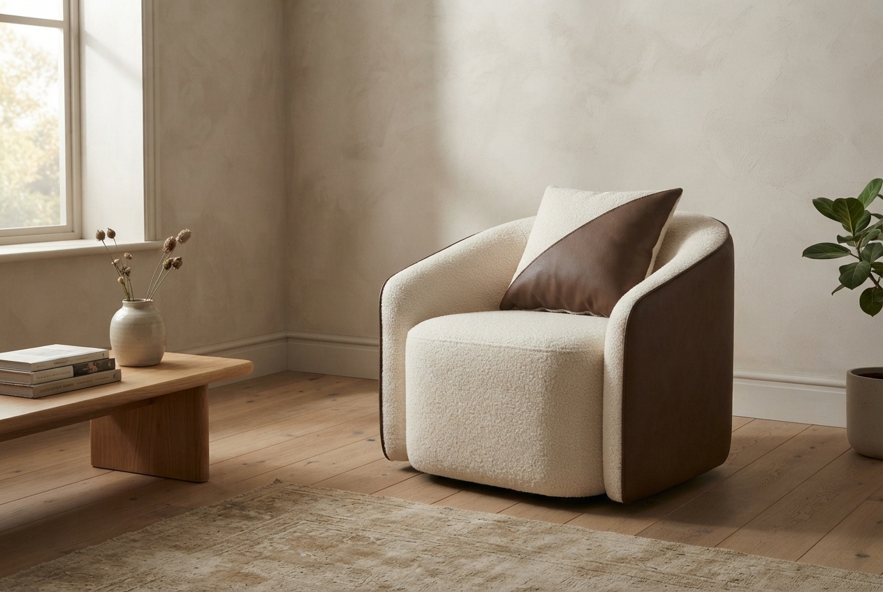 Cove Tub Chair photographed in a room