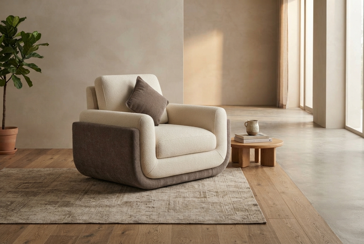 Dune Armchair photographed in a room