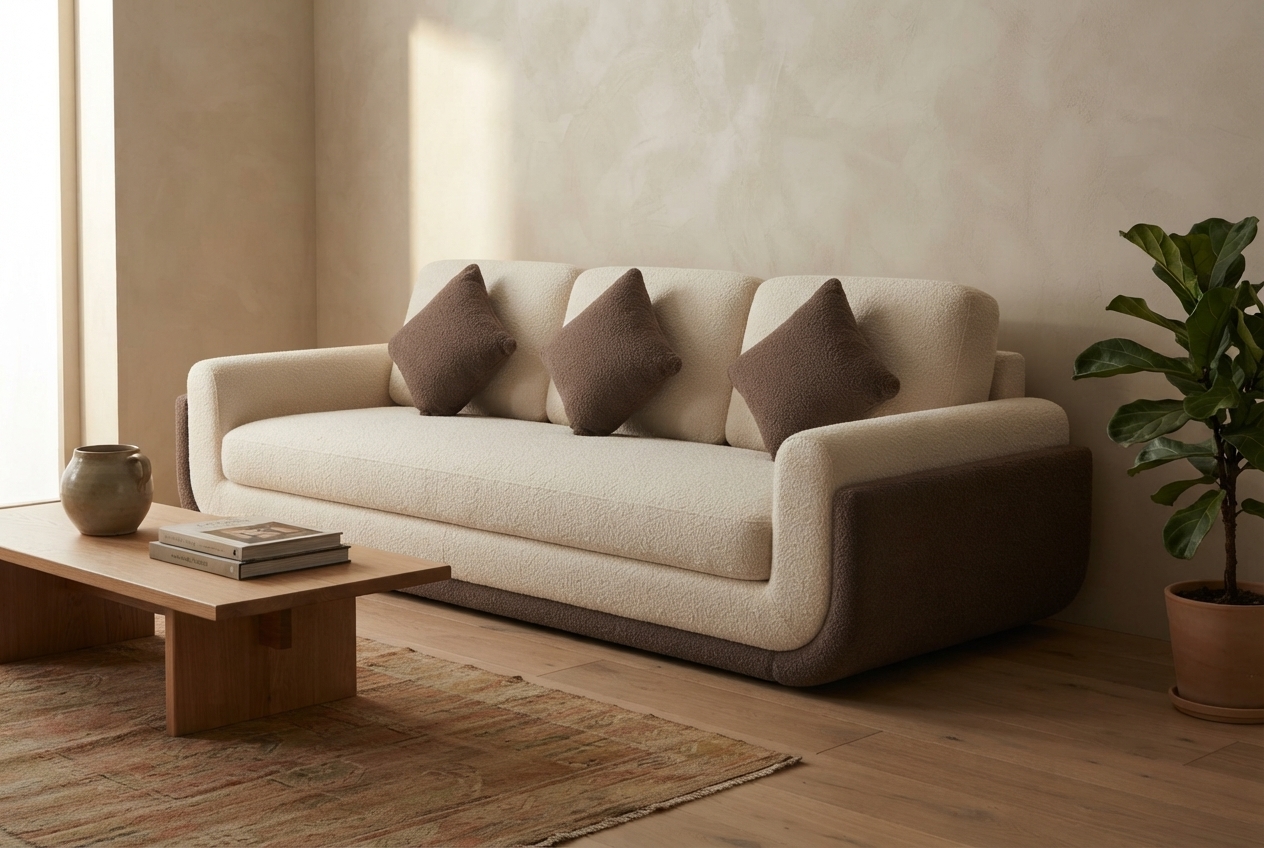 Dune Three-Seat Sofa photographed in a room