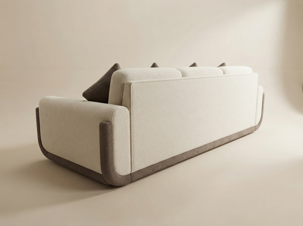 The back of Dune Three-Seat Sofa