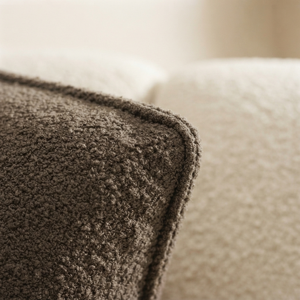 A close photograph of the joinery on Dune Three-Seat Sofa