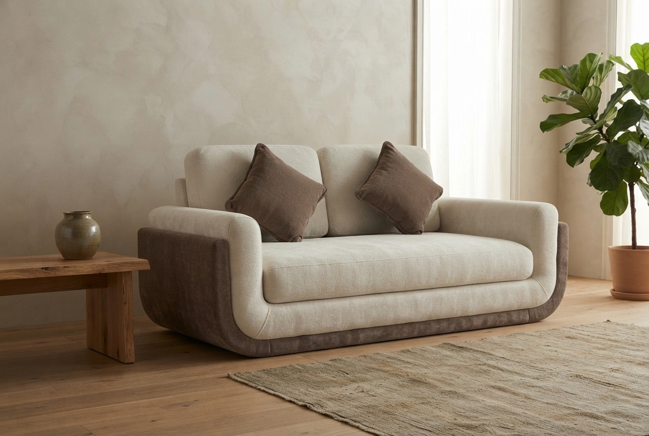 Dune Two-Seat Sofa photographed in a room