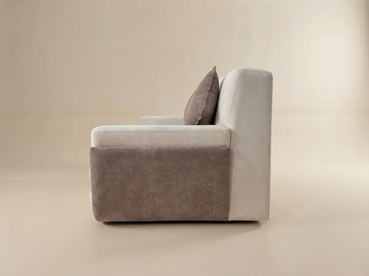 The side profile of Dune Two-Seat Sofa