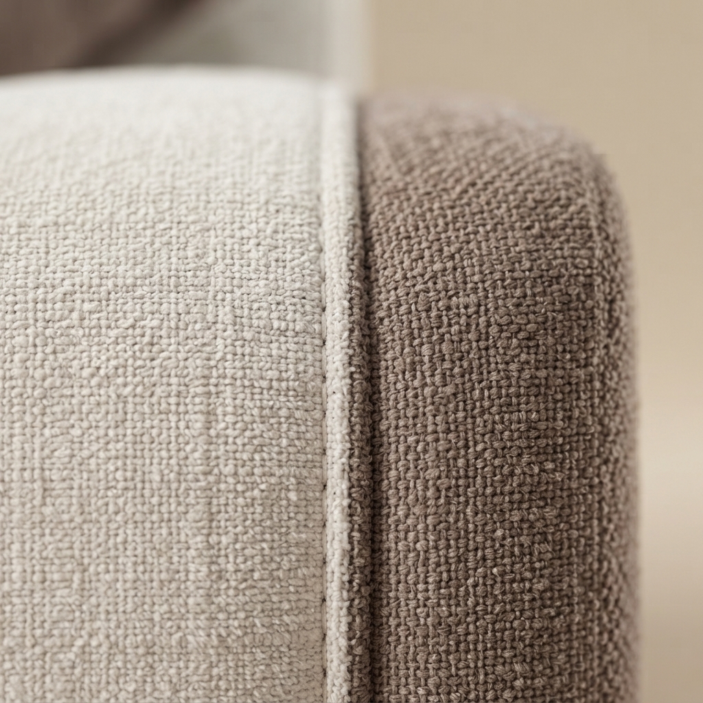 A close photograph of the material Dune Two-Seat Sofa is built in