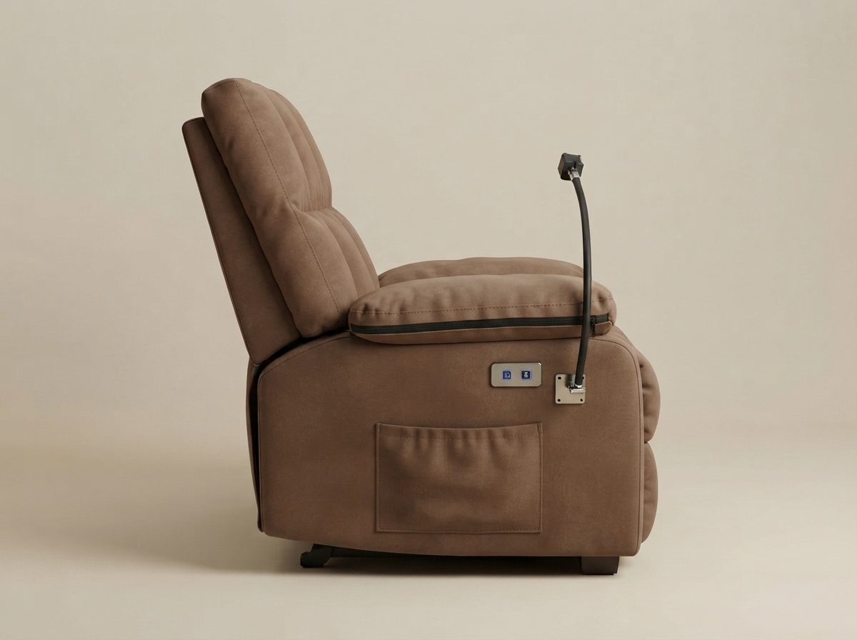 The side profile of Halcyon Lift Recliner
