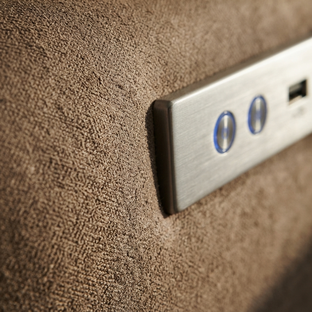 A close photograph of the material Halcyon Lift Recliner is built in