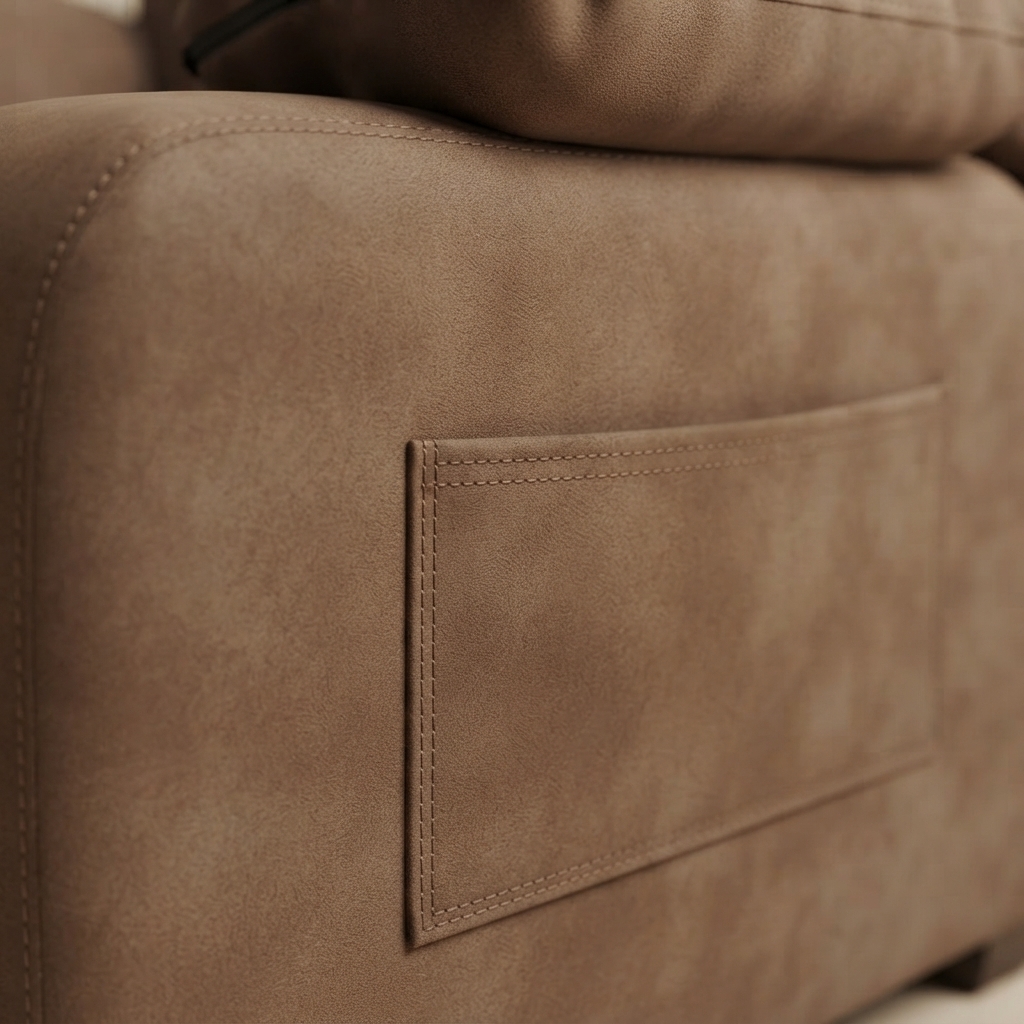 A close photograph of the joinery on Halcyon Lift Recliner