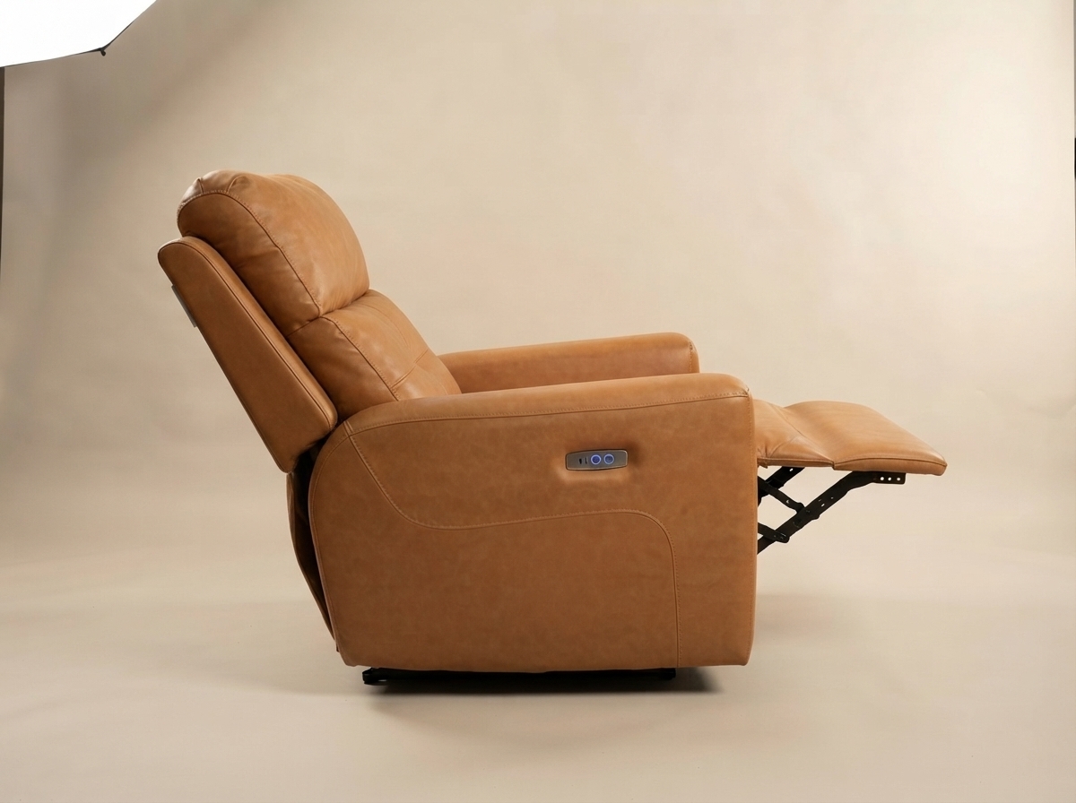 The side profile of Leather Power Recliner