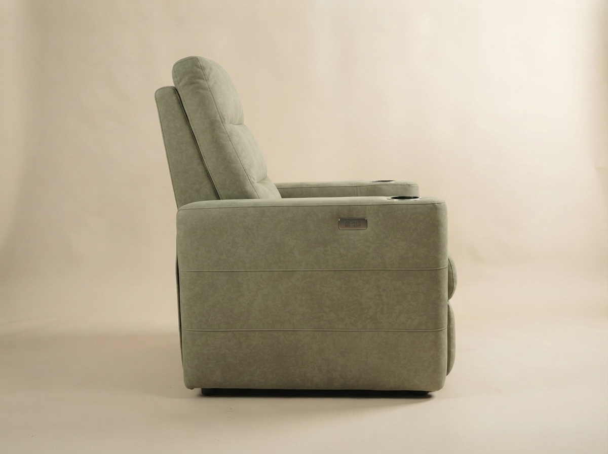 The side profile of Linden Cinema Recliner