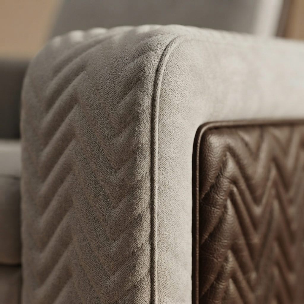 A close photograph of the material Marquis Cinema Recliner is built in