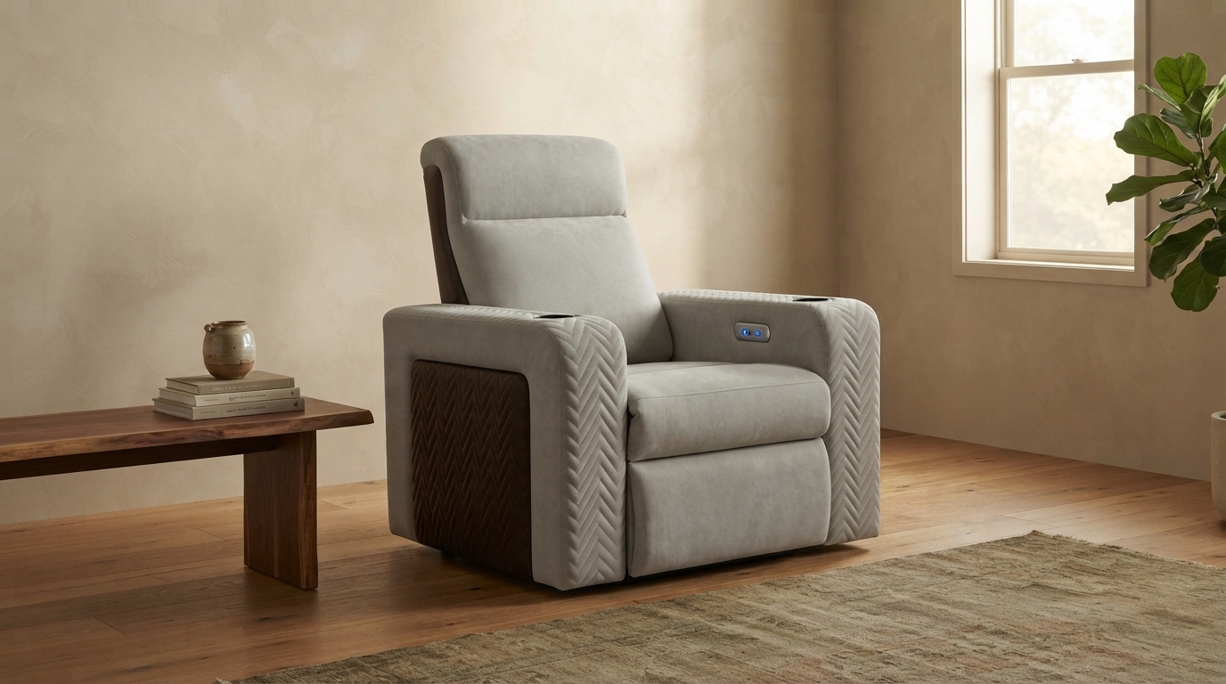 Marquis Cinema Recliner photographed in a whole room, showing its scale