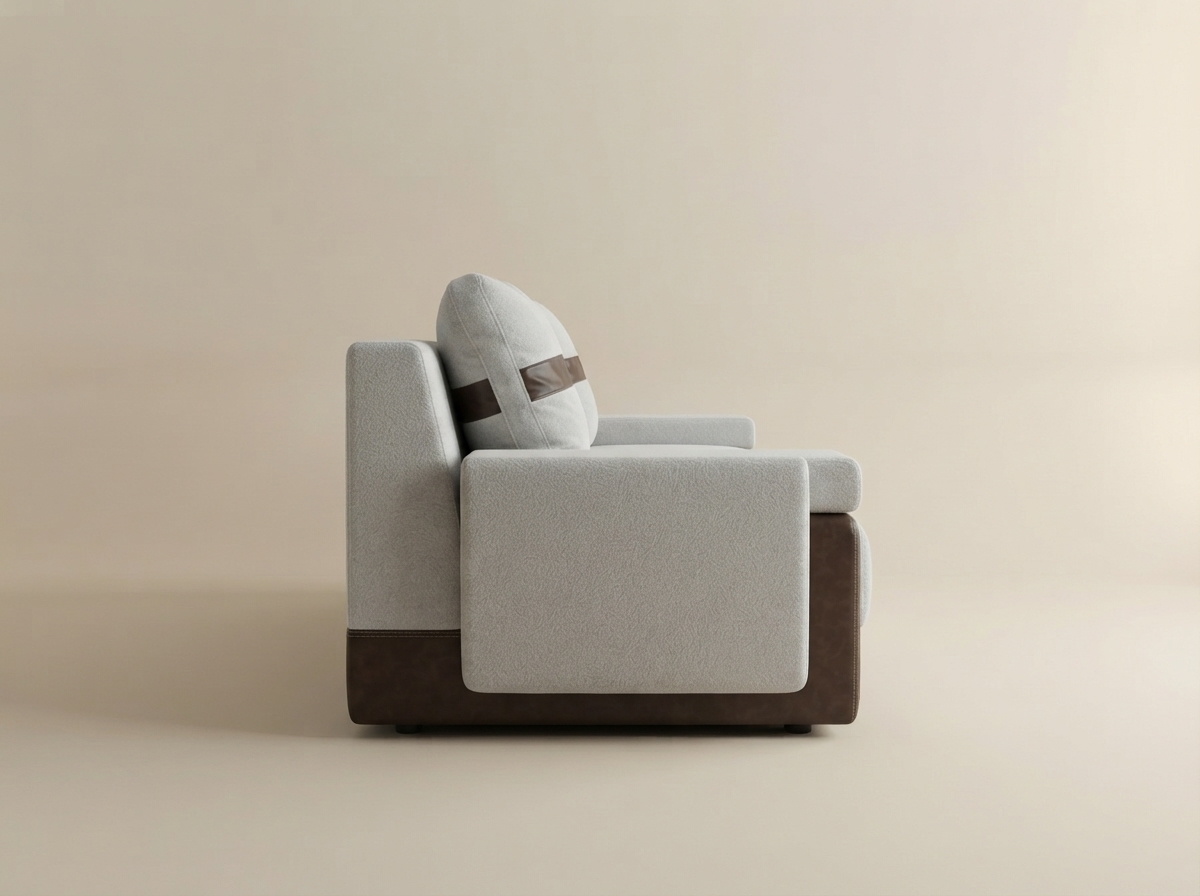 The side profile of Strand Three-Seat Sofa