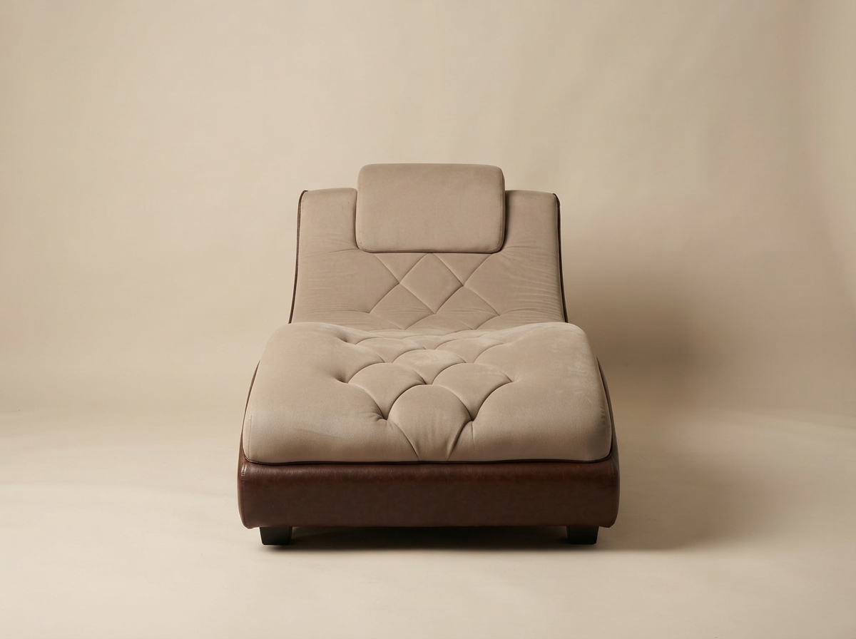 Suede Chaise Lounger