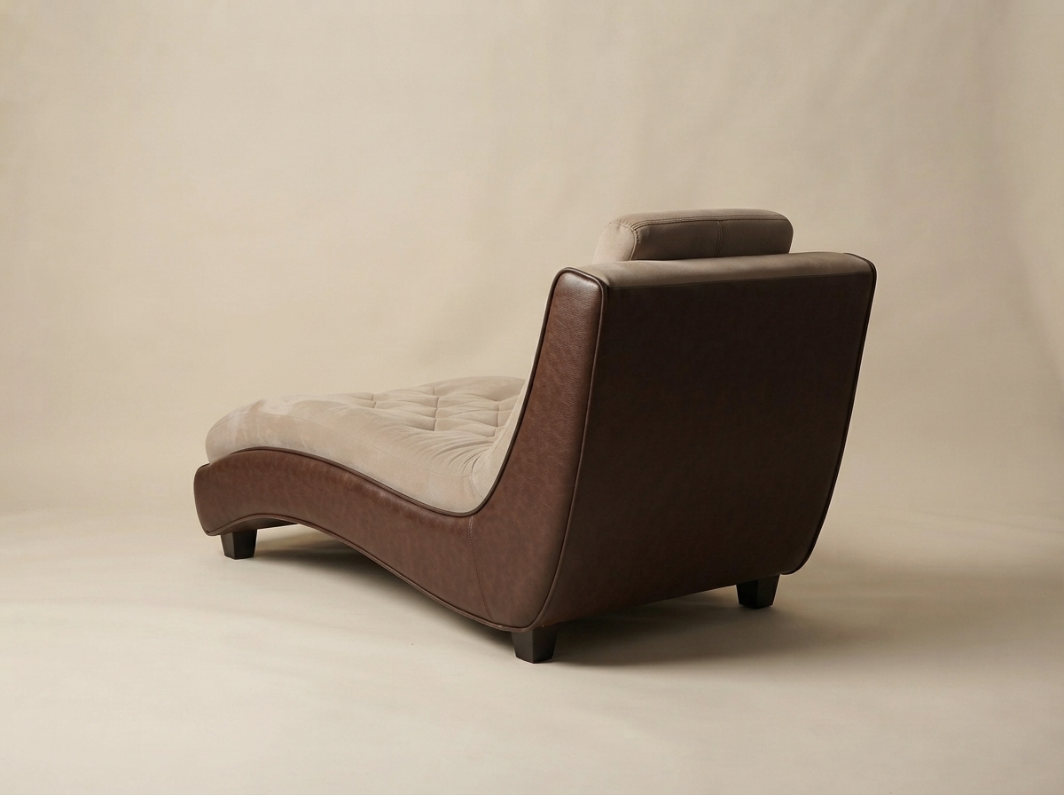 The back of Suede Chaise Lounger
