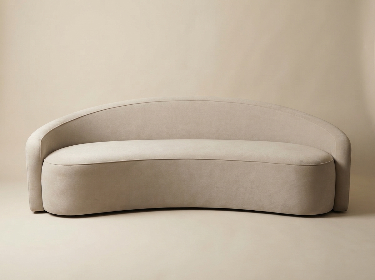 Velvet Curved Sofa