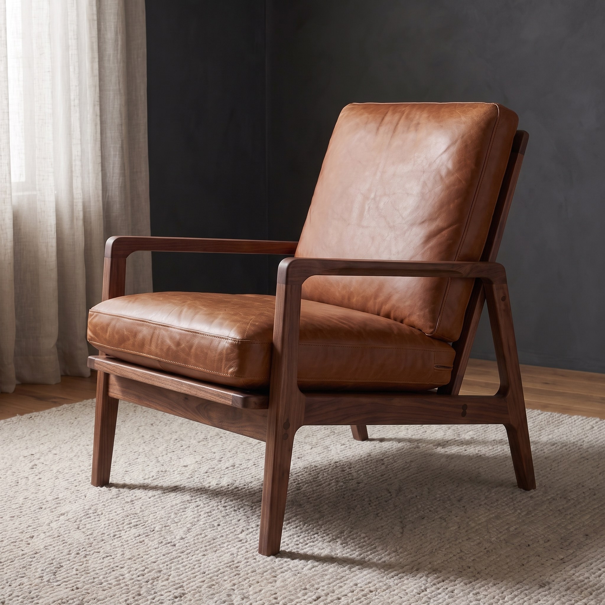 Aniline Recliner — Cognac aniline leather